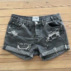 One by One Teaspoon Chargers Denim Shorts
